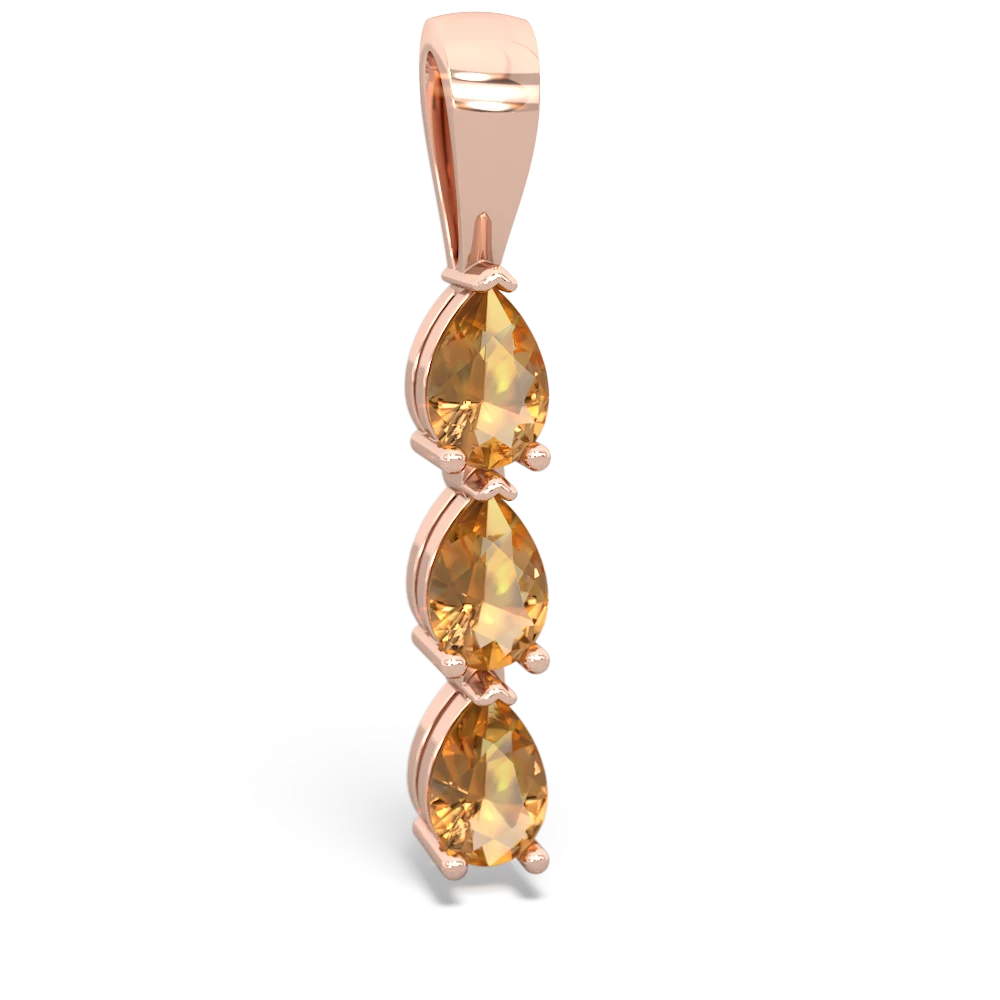 Amethyst Dew Drops 14K Rose Gold pendant P2251