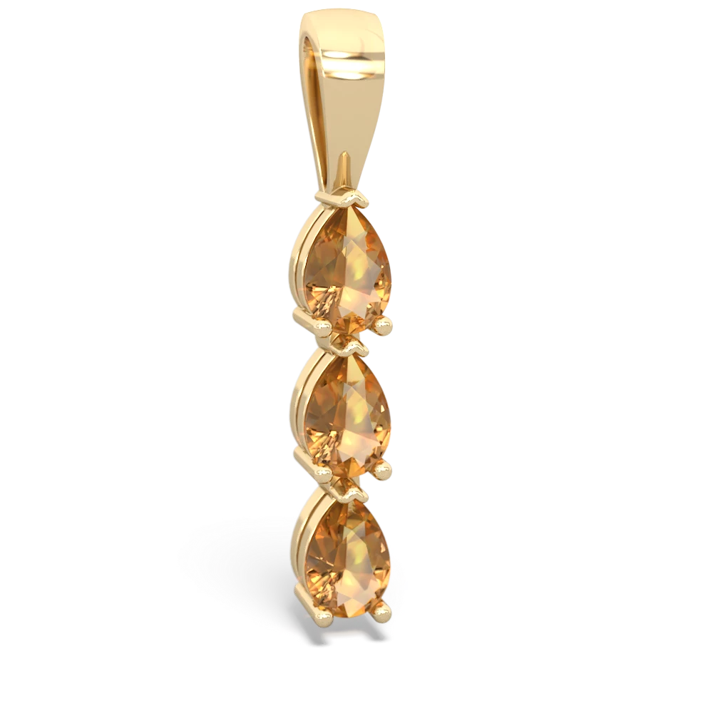 London Topaz Dew Drops 14K Yellow Gold pendant P2251