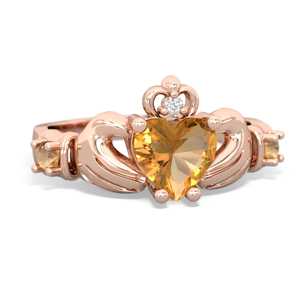 London Topaz Claddagh Keepsake 14K Rose Gold ring R5245