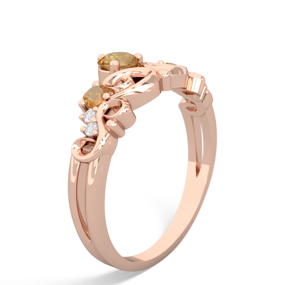 Peridot Crown Keepsake 14K Rose Gold ring R5740