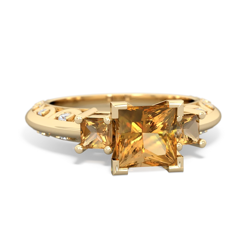 London Topaz Eternal Embrace Engagement 14K Yellow Gold ring C2001