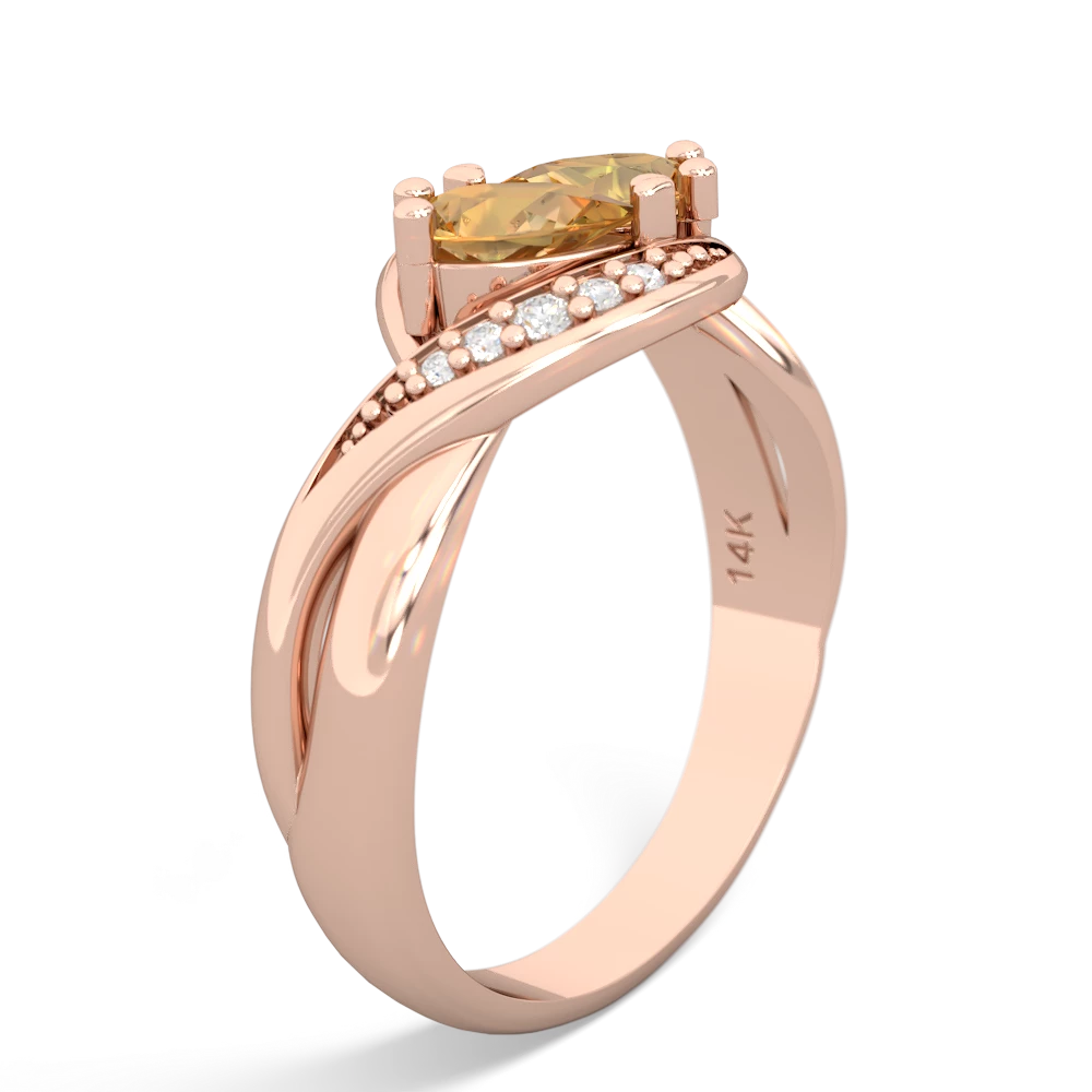 Citrine Summer Winds 14K Rose Gold ring R5342