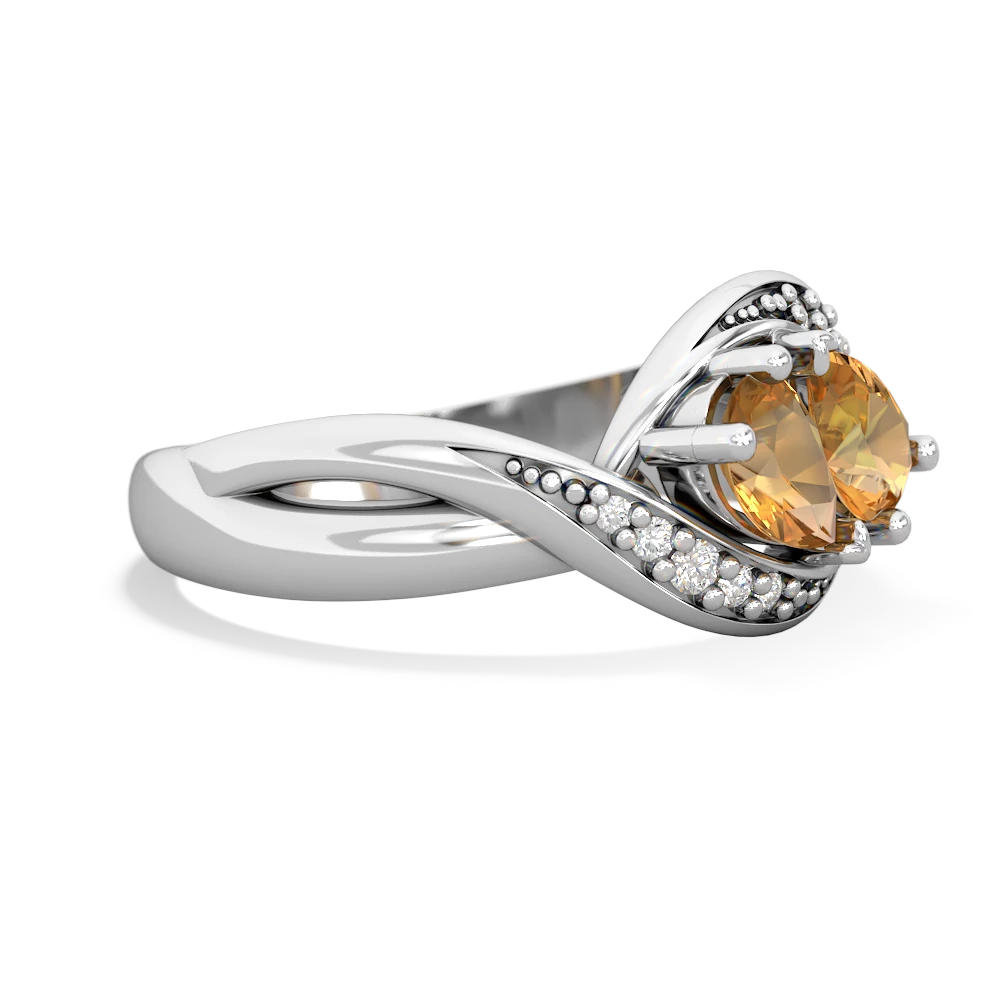 Citrine Summer Winds 14K White Gold ring R5342