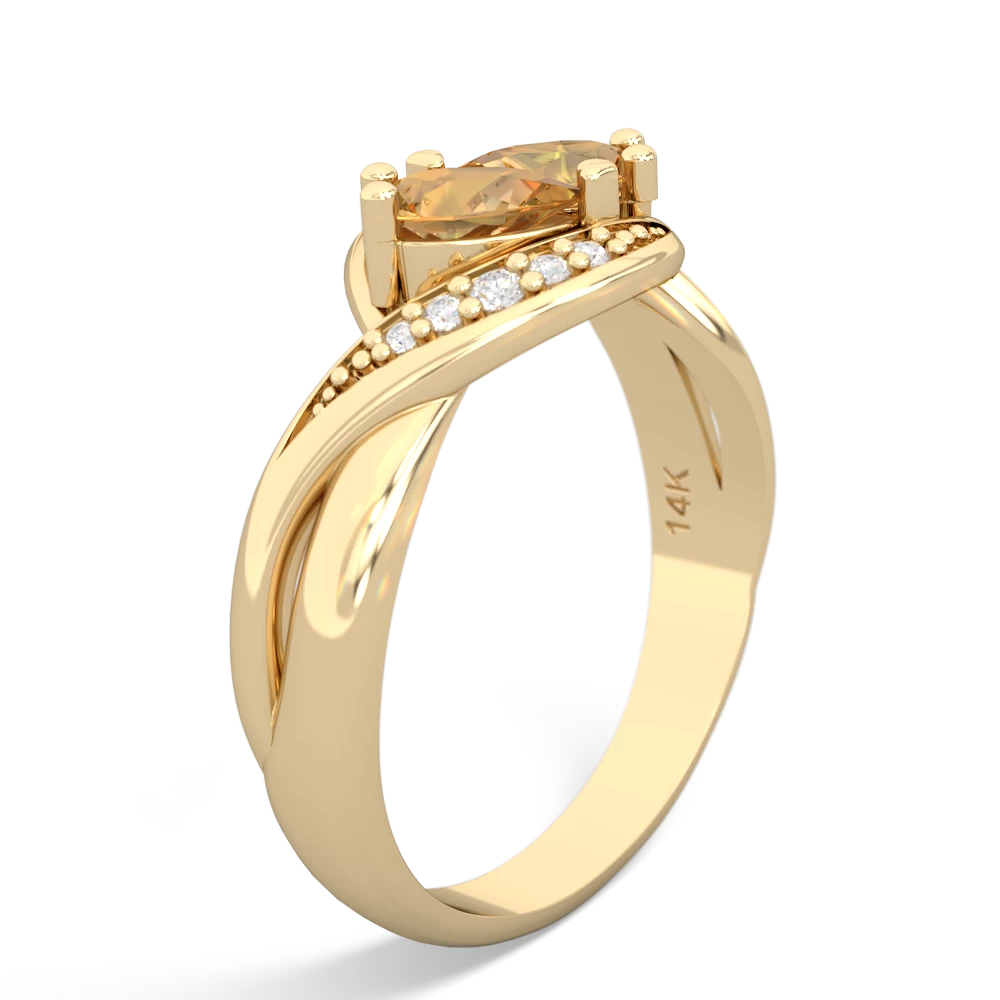 Citrine Summer Winds 14K Yellow Gold ring R5342