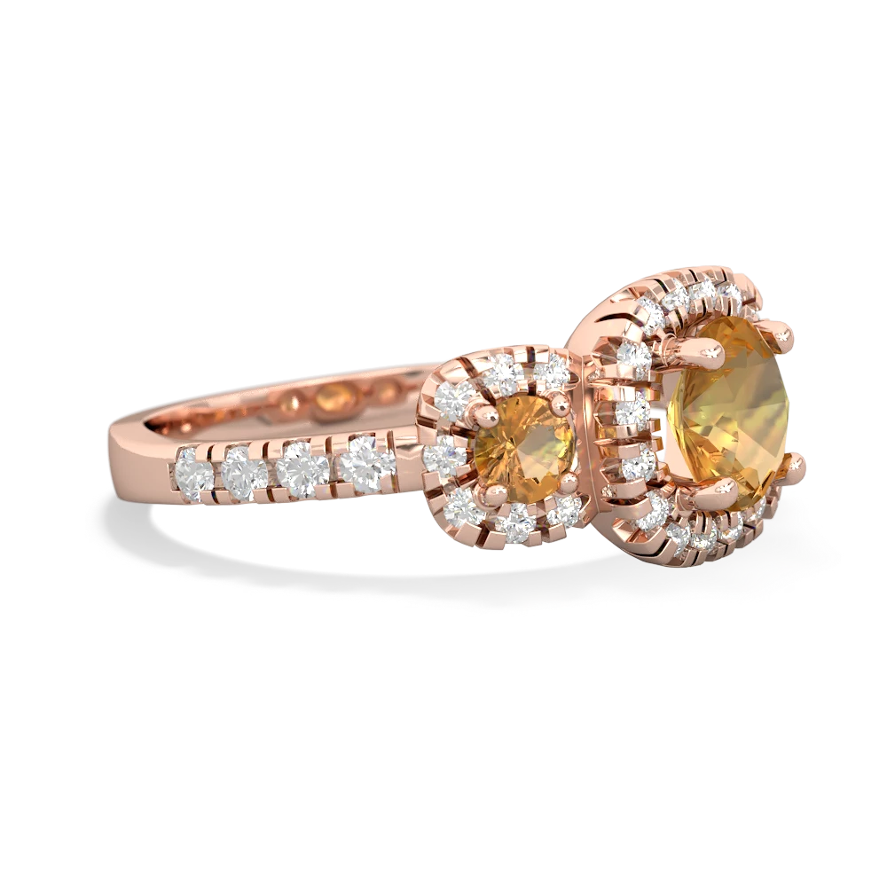 Amethyst Regal Halo 14K Rose Gold ring R5350