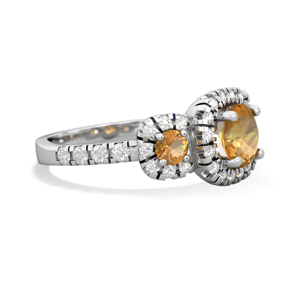 Sapphire Regal Halo 14K White Gold ring R5350