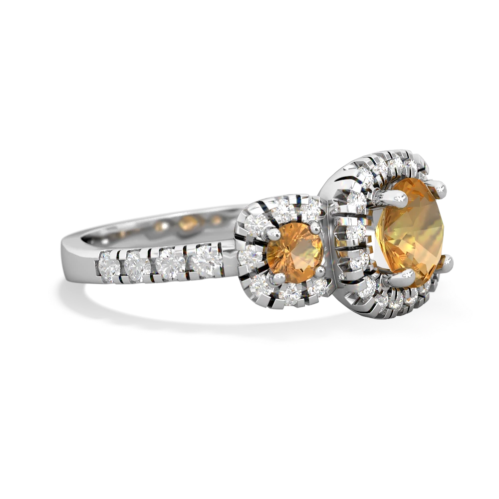 Opal Regal Halo 14K White Gold ring R5350