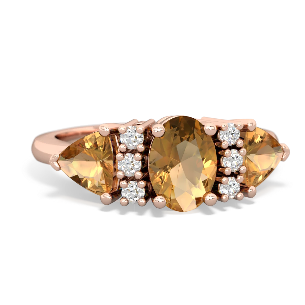 Tanzanite Antique Style Three Stone 14K Rose Gold ring R2186