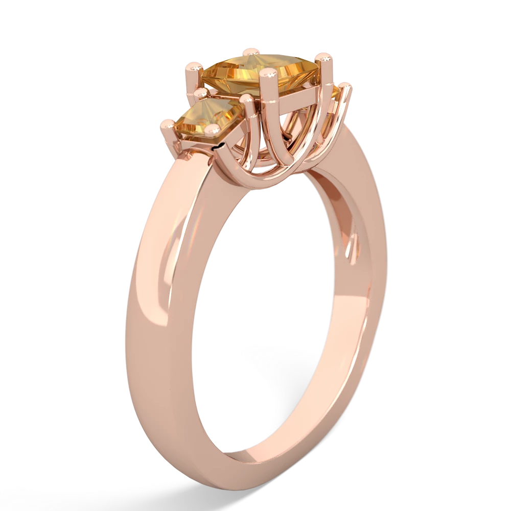 Lab Sapphire Three Stone Trellis 14K Rose Gold ring R4015