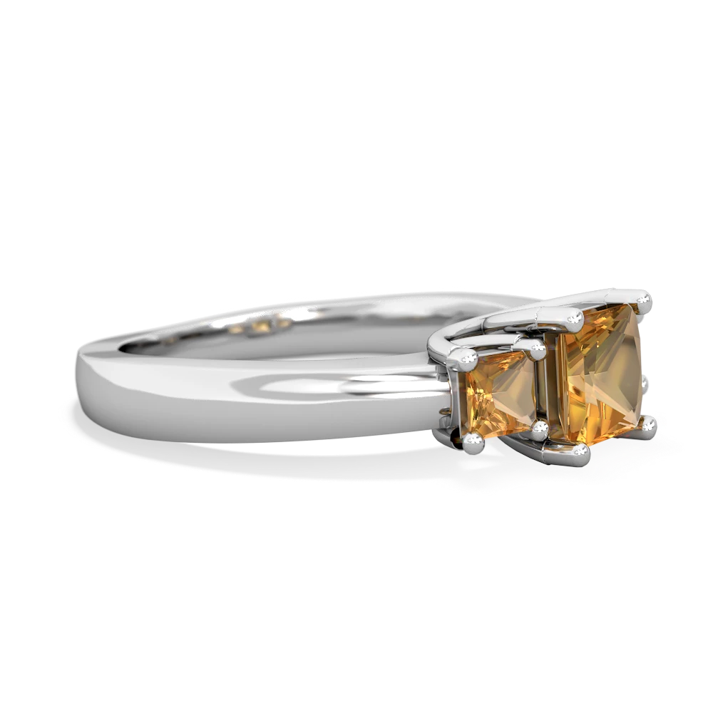 Alexandrite Three Stone Trellis 14K White Gold ring R4015