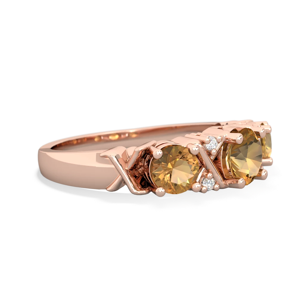 Onyx Hugs And Kisses 14K Rose Gold ring R5016