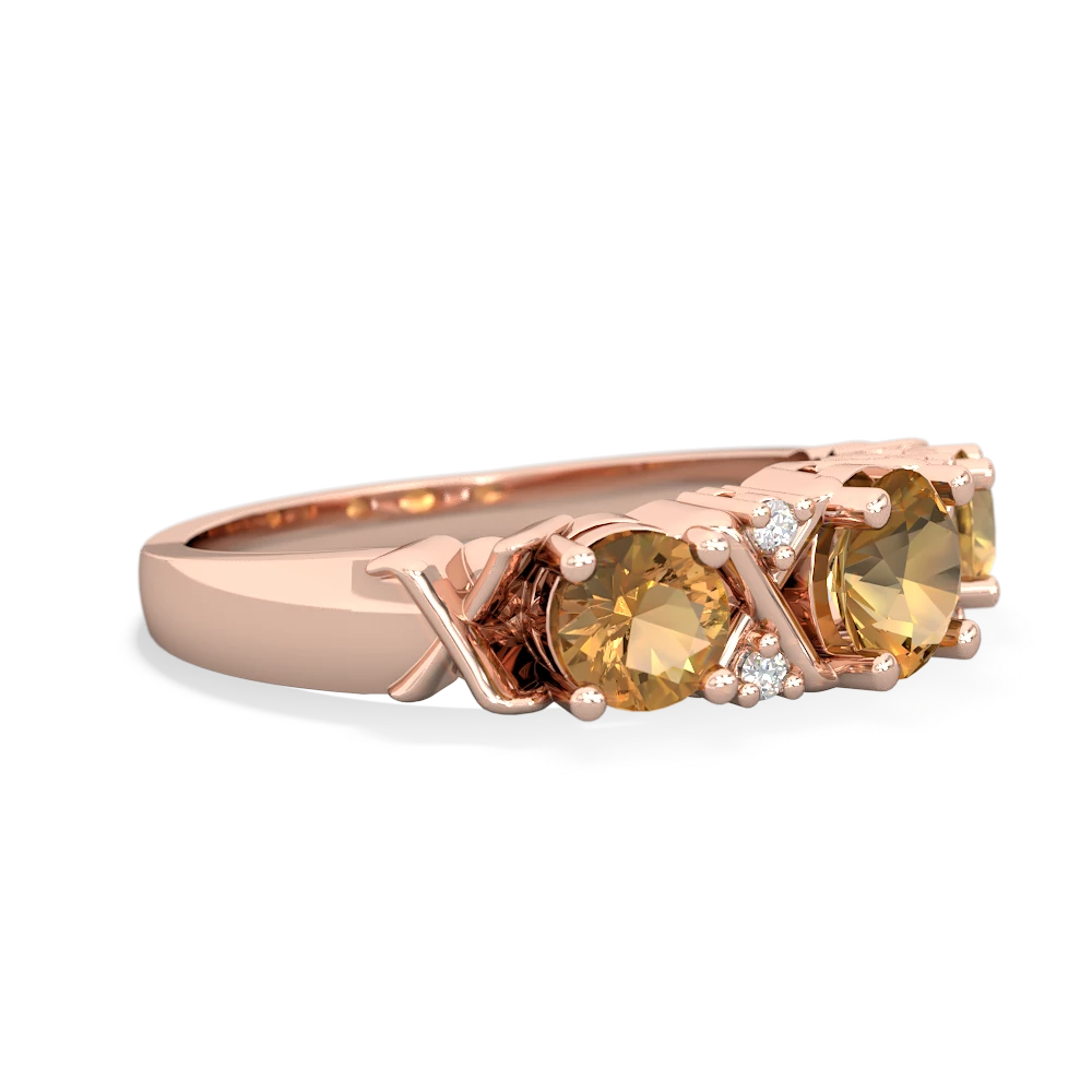 Ruby Hugs And Kisses 14K Rose Gold ring R5016