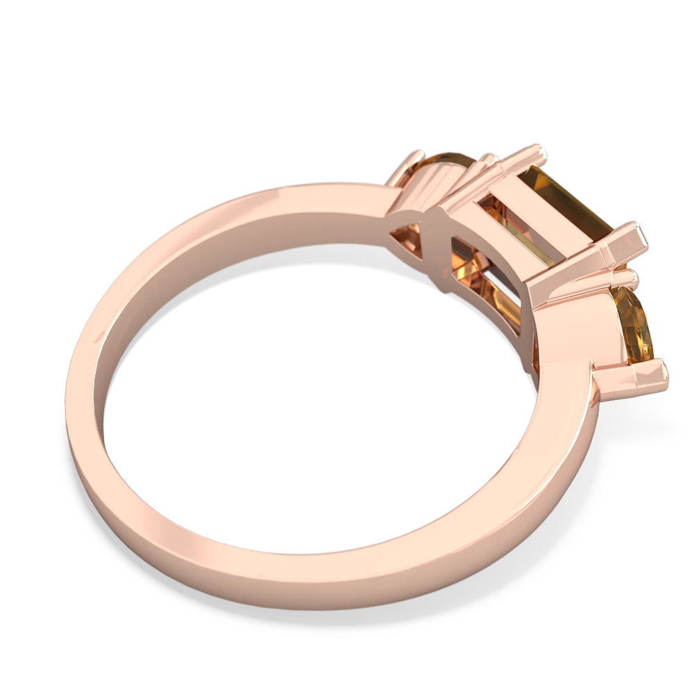 Sapphire Three Stone 14K Rose Gold ring R5235