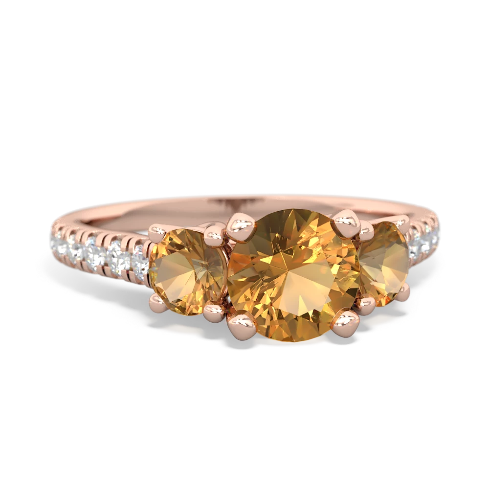 Fire Opal Pave Trellis 14K Rose Gold ring R5500