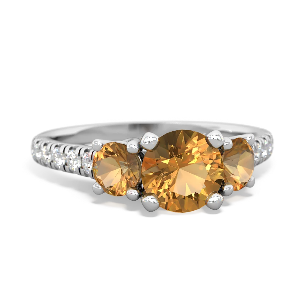 Lab Ruby Pave Trellis 14K White Gold ring R5500