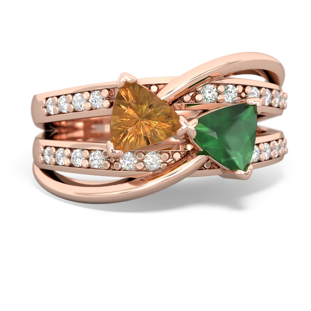 Citrine Bowtie 14K Rose Gold ring R2360