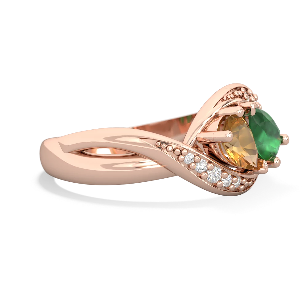 Citrine Summer Winds 14K Rose Gold ring R5342