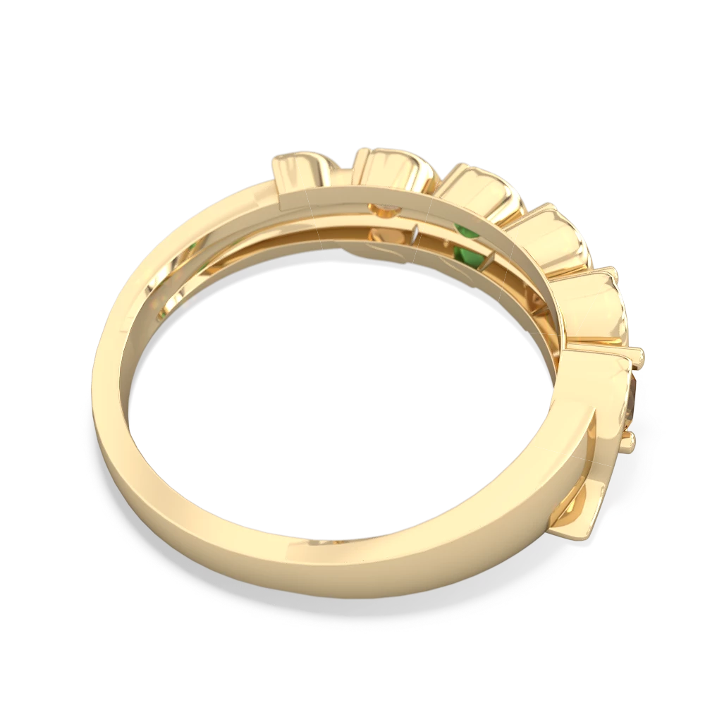 Citrine Anniversary Band 14K Yellow Gold ring R2089