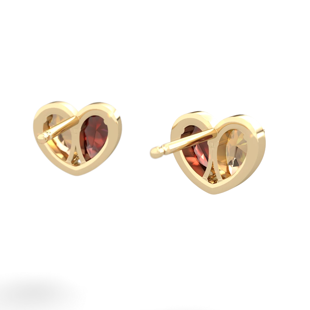 Citrine 'Our Heart' 14K Yellow Gold earrings E5072