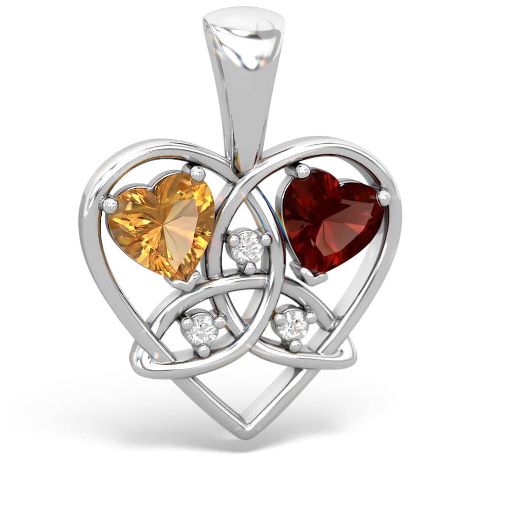 6mm Heart-Shaped Garnet Pendant in 10K Gold with CZ | Banter