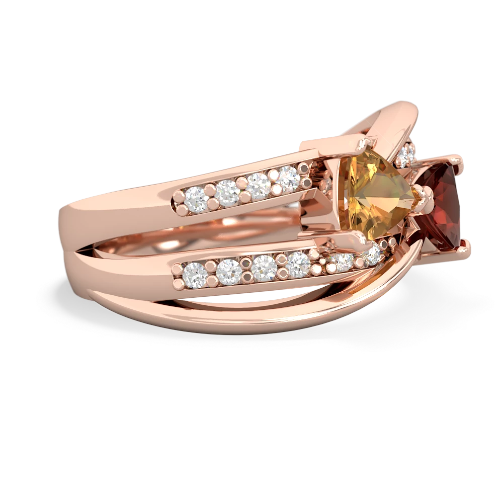 Citrine Bowtie 14K Rose Gold ring R2360