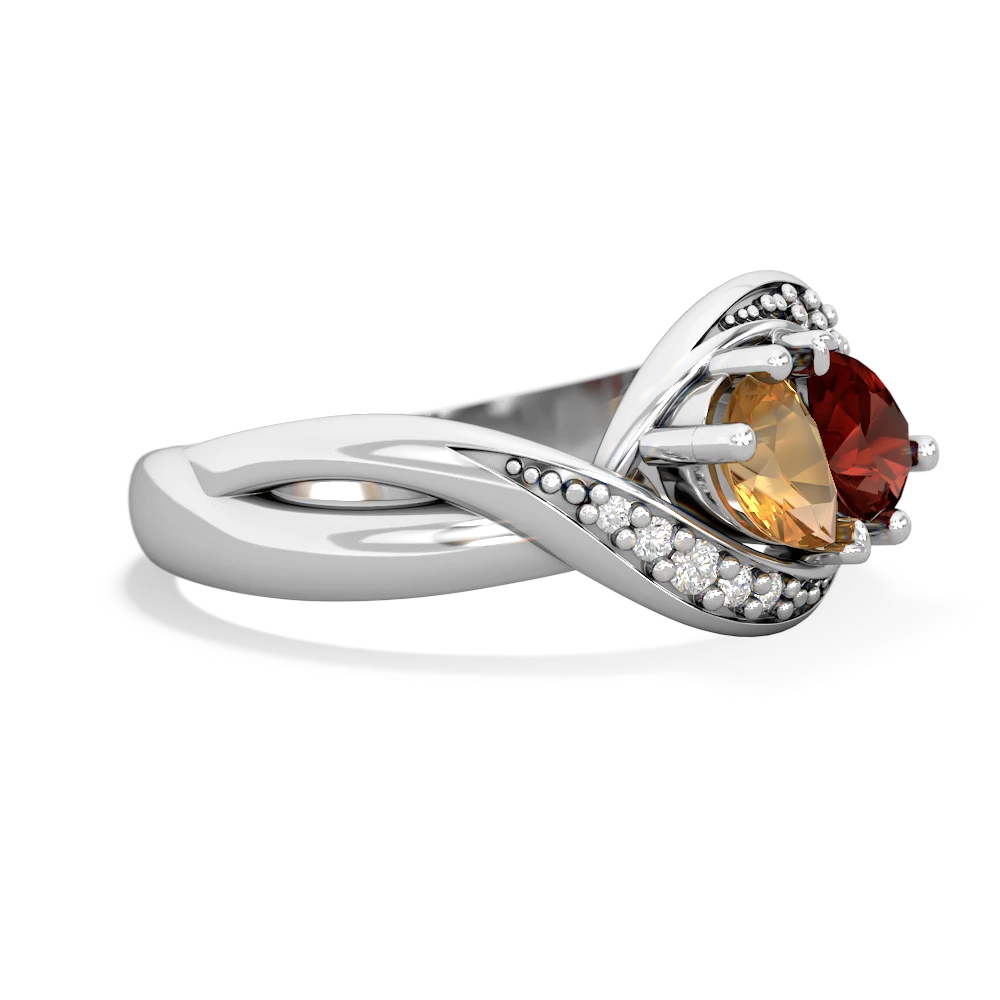 Citrine Summer Winds 14K White Gold ring R5342