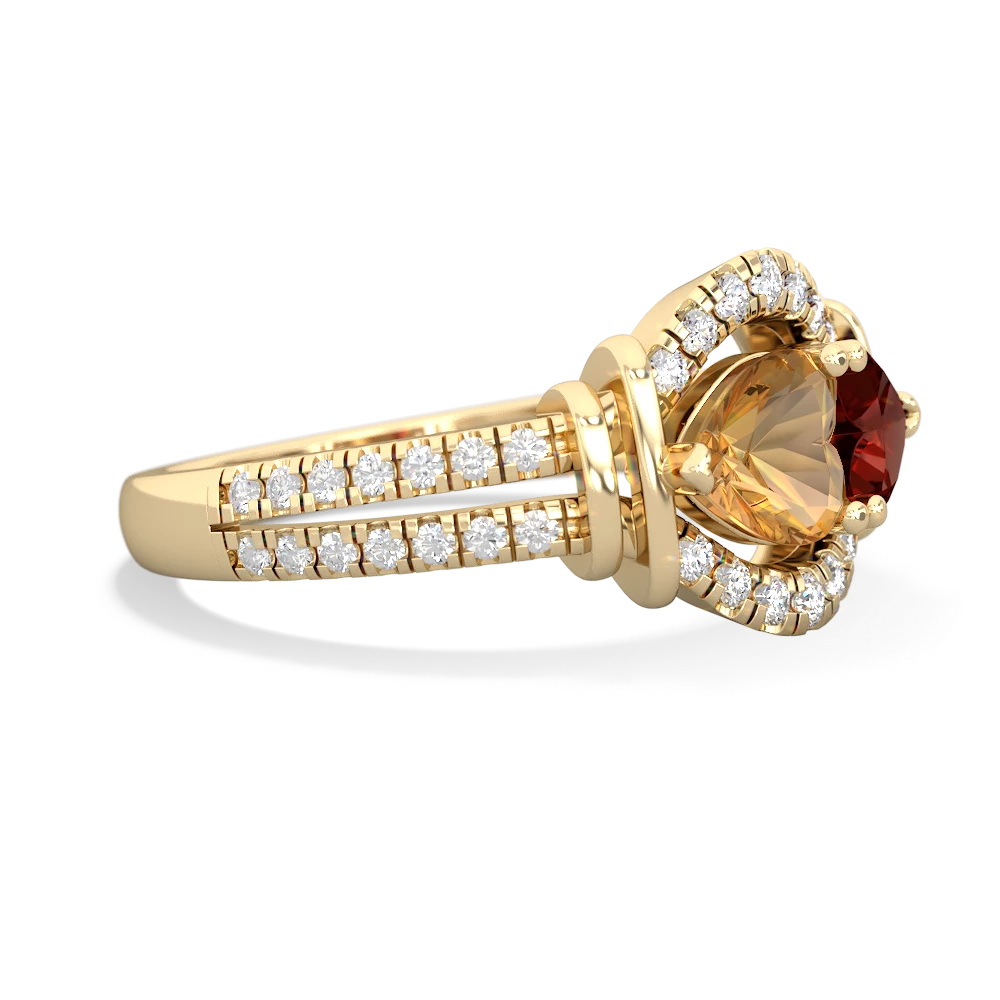 Citrine Art-Deco Keepsake 14K Yellow Gold ring R5630