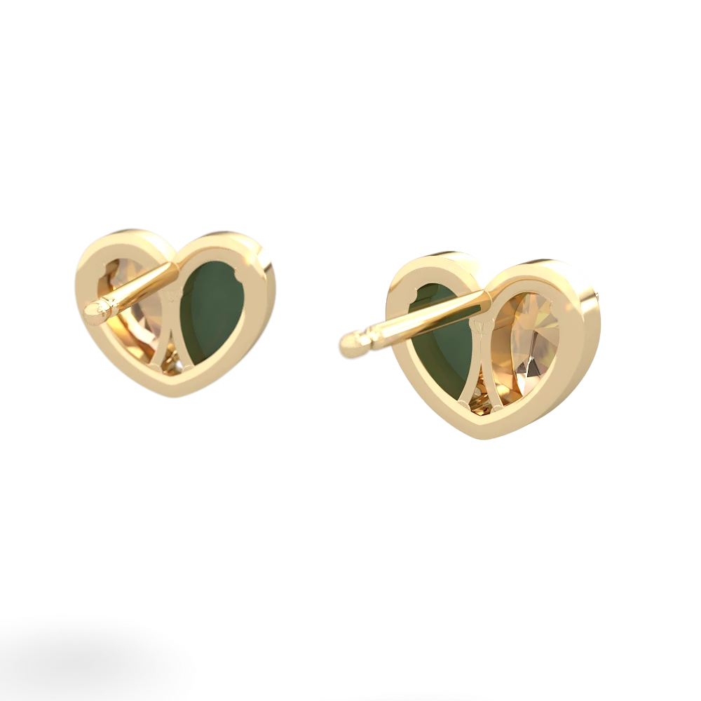 Citrine 'Our Heart' 14K Yellow Gold earrings E5072