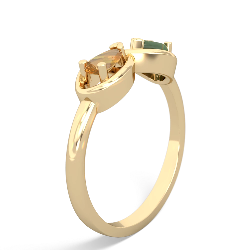 Citrine Infinity 14K Yellow Gold ring R5050