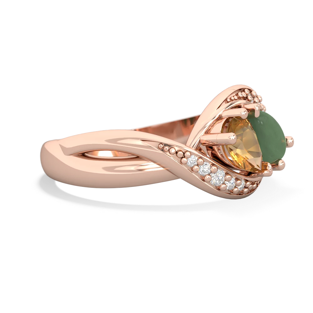 Citrine Summer Winds 14K Rose Gold ring R5342