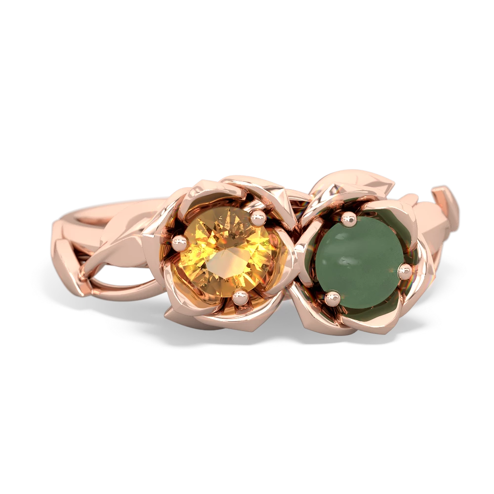 Citrine Rose Garden 14K Rose Gold ring R5510