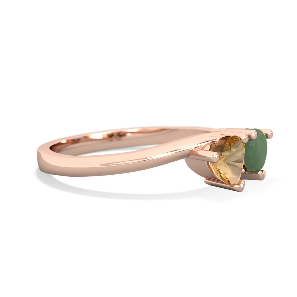 Citrine Sweethearts 14K Rose Gold ring R5260