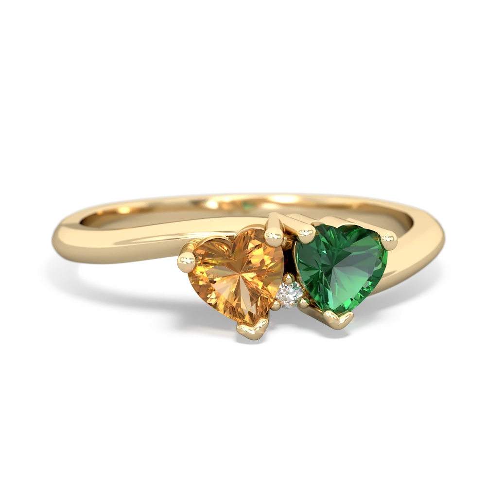 Citrine Sweethearts 14K Yellow Gold ring R5260