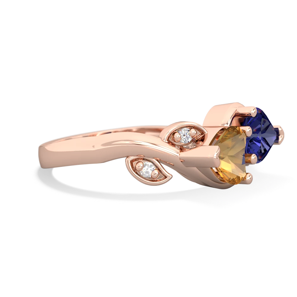 Citrine Floral Elegance 14K Rose Gold ring R5790