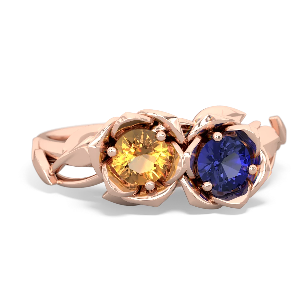 Citrine Rose Garden 14K Rose Gold ring R5510