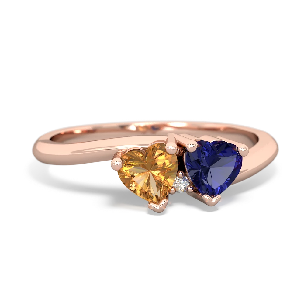 Citrine Sweethearts 14K Rose Gold ring R5260