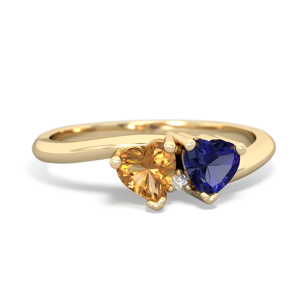 Citrine Sweethearts 14K Yellow Gold ring R5260