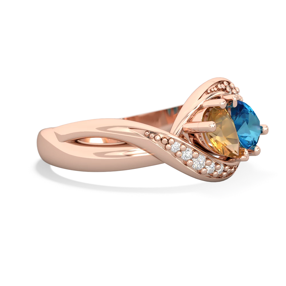 Citrine Summer Winds 14K Rose Gold ring R5342