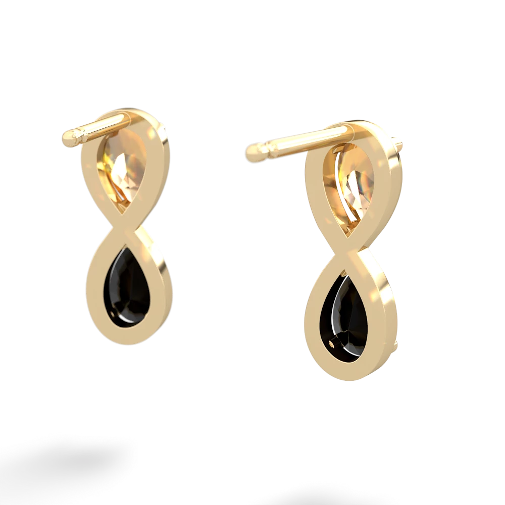 Citrine Infinity 14K Yellow Gold earrings E5050