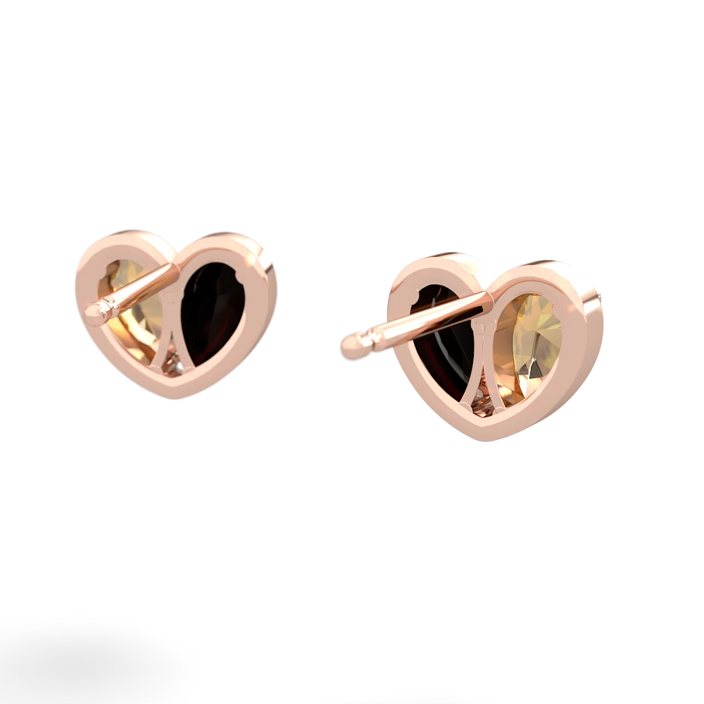 Citrine 'Our Heart' 14K Rose Gold earrings E5072