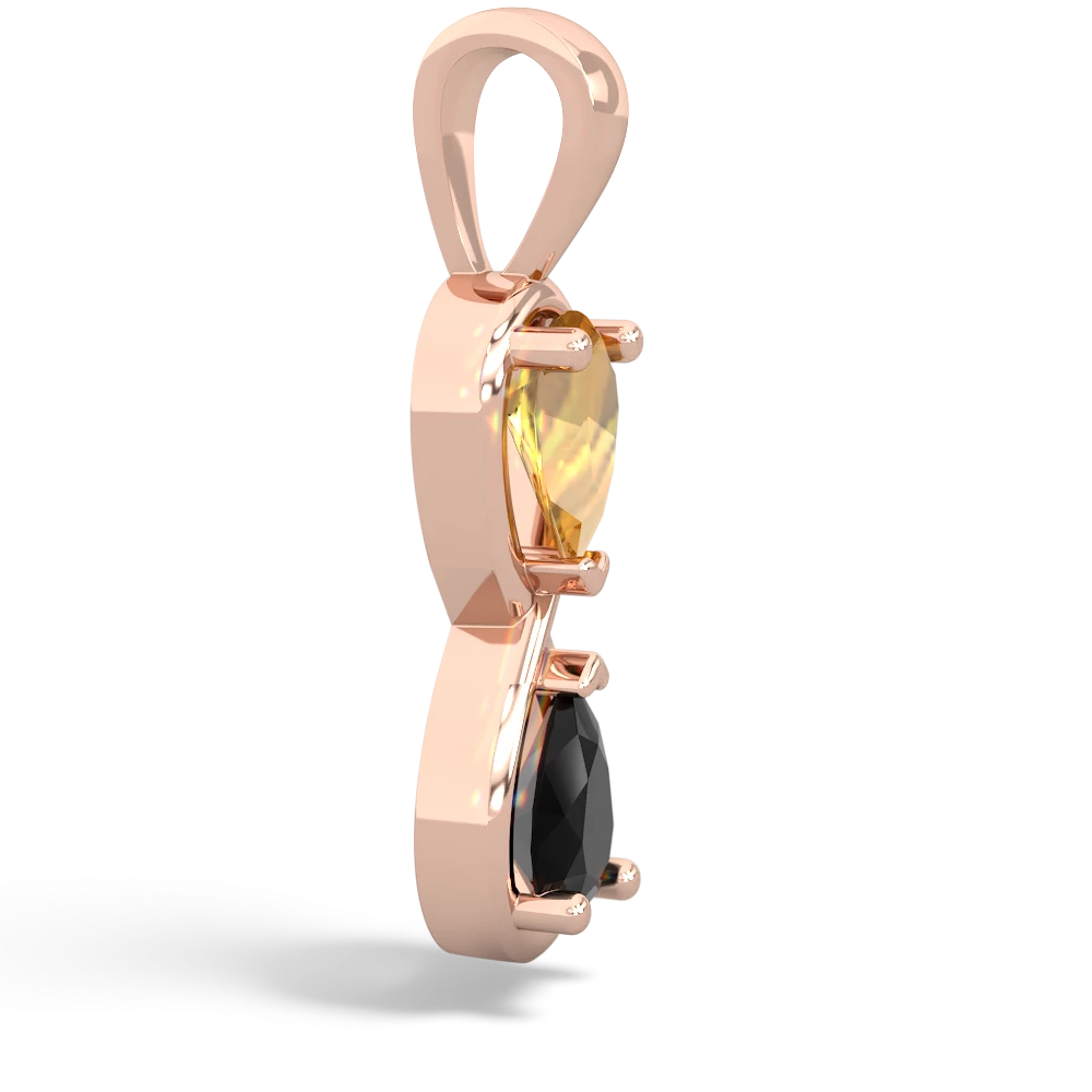 Citrine Infinity 14K Rose Gold pendant P5050