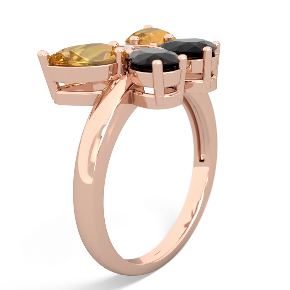 Citrine Butterfly 14K Rose Gold ring R2215