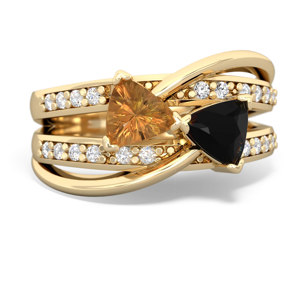 Citrine Bowtie 14K Yellow Gold ring R2360