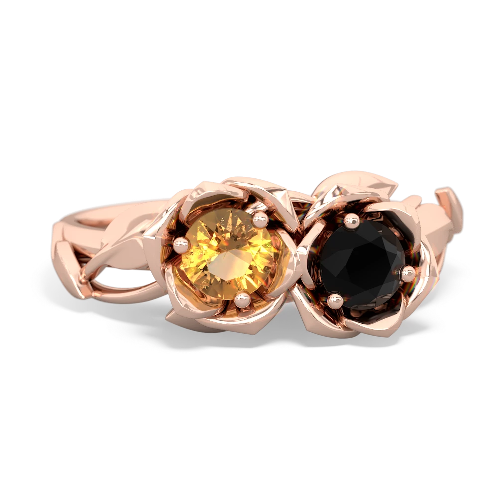 Citrine Rose Garden 14K Rose Gold ring R5510