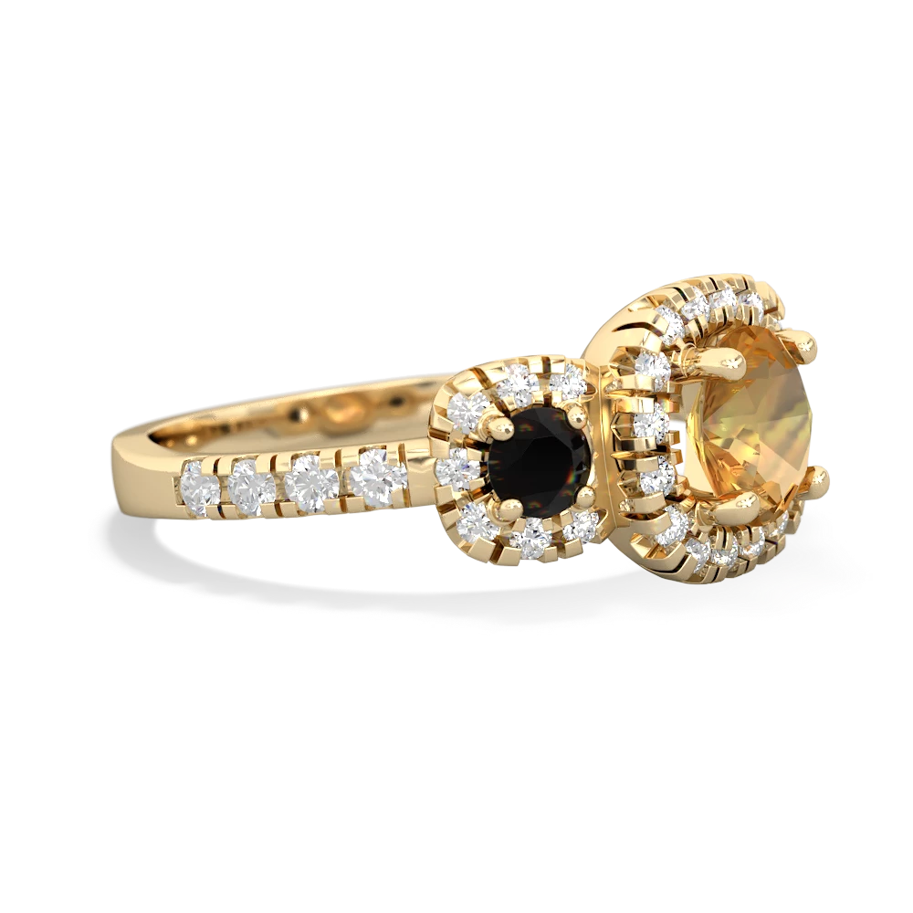 Citrine Regal Halo 14K Yellow Gold ring R5350