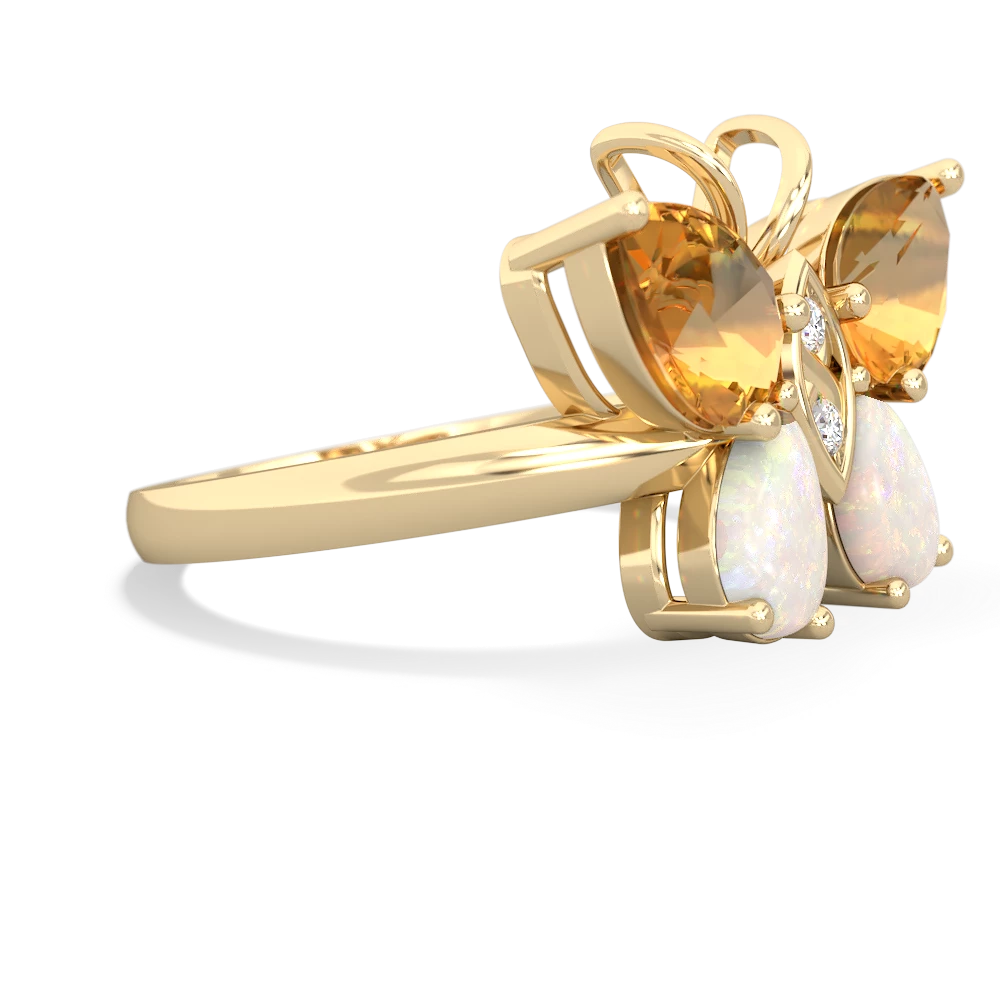 Citrine Butterfly 14K Yellow Gold ring R2215