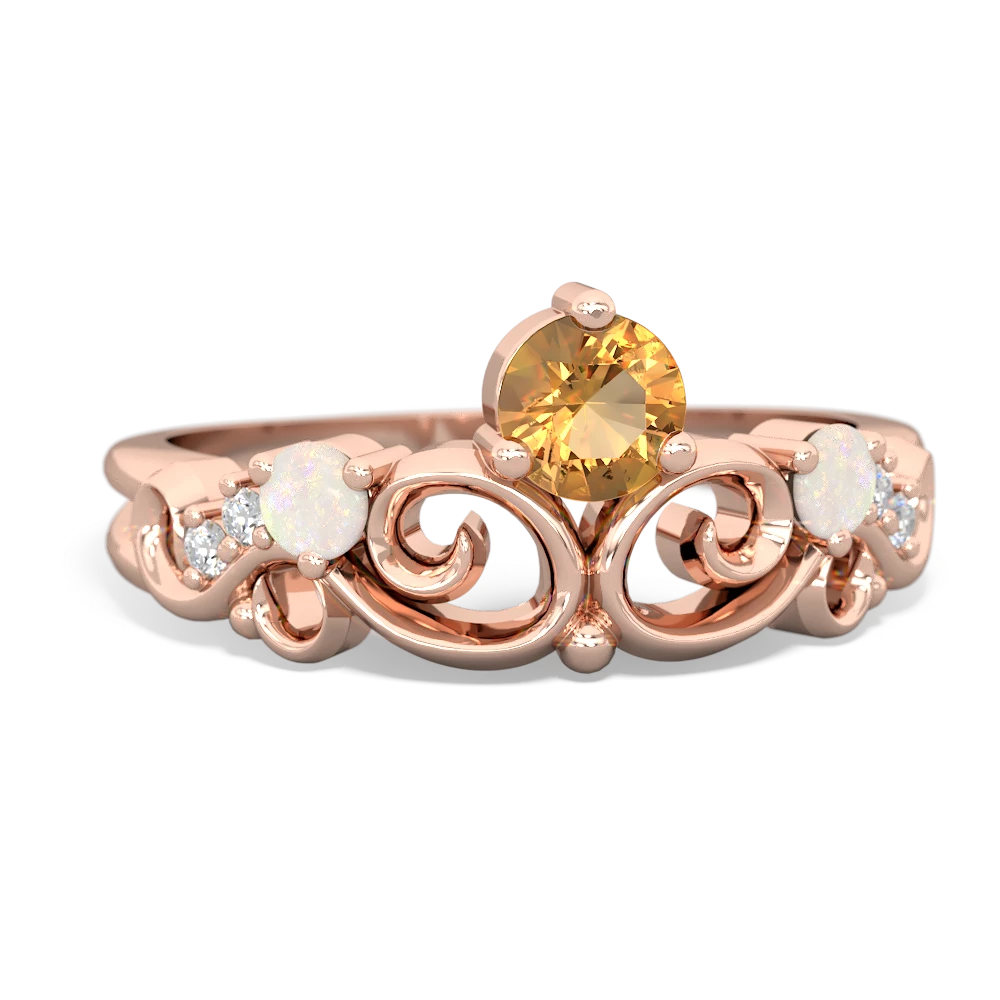 Citrine Crown Keepsake 14K Rose Gold ring R5740