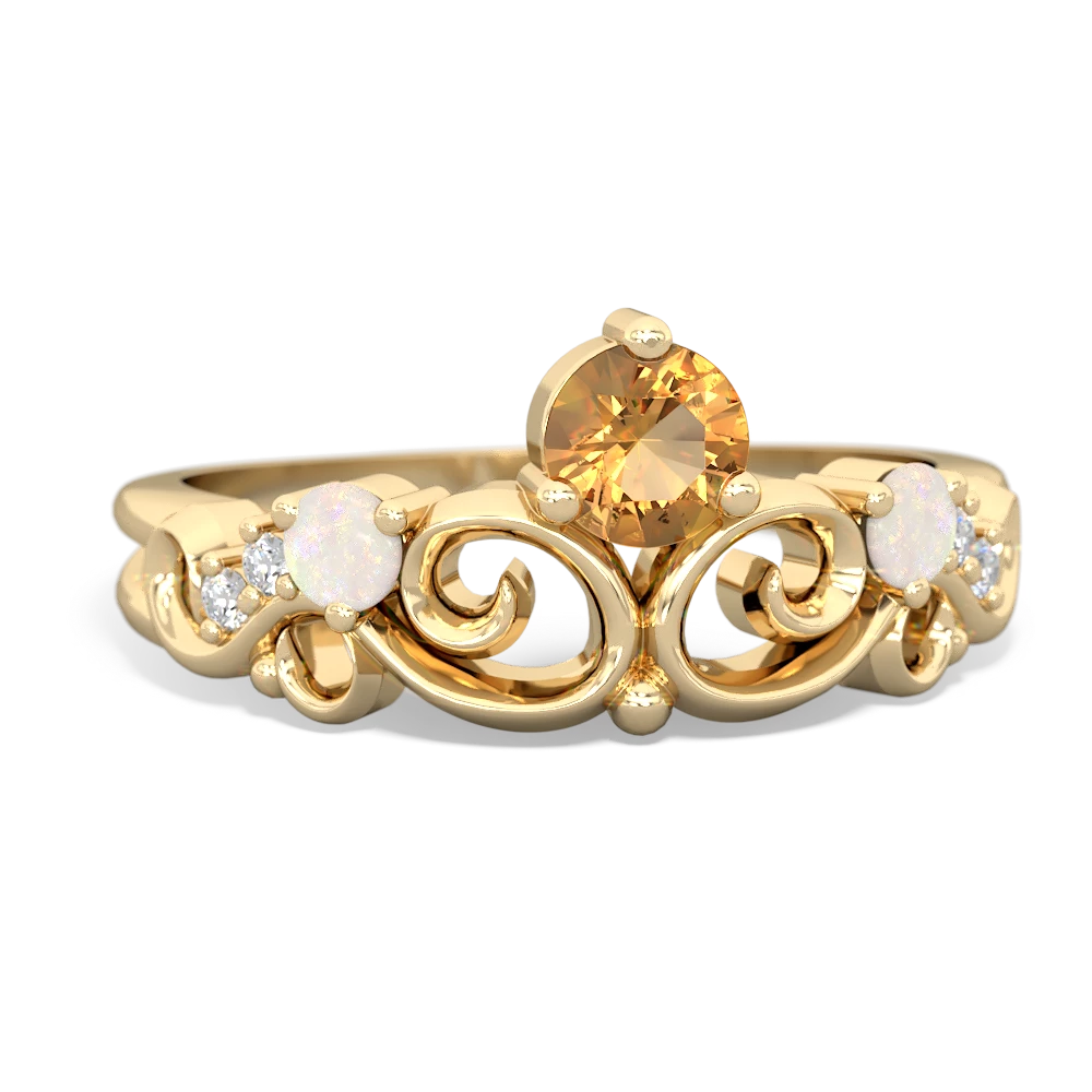 Citrine Crown Keepsake 14K Yellow Gold ring R5740