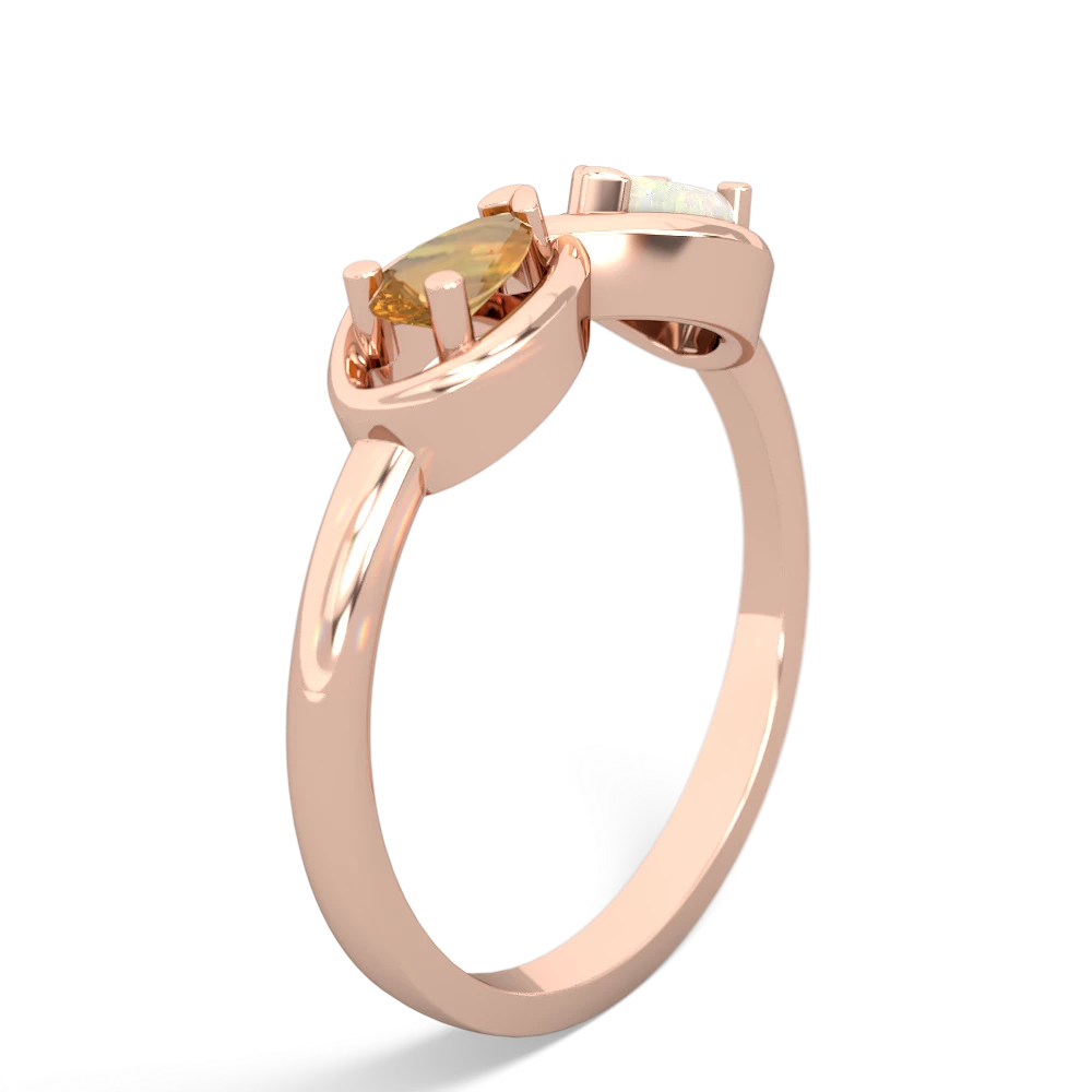 Citrine Infinity 14K Rose Gold ring R5050