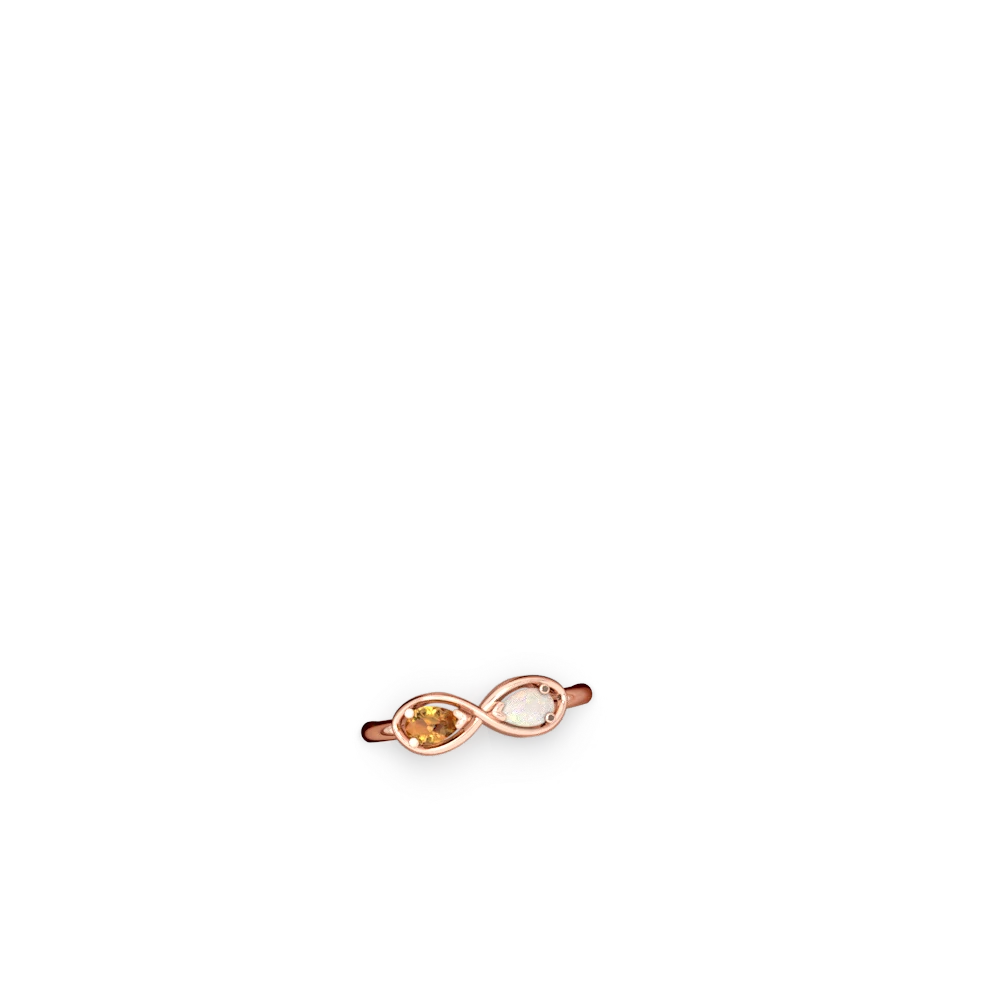 Citrine Infinity 14K Rose Gold ring R5050